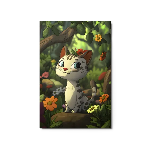 Whimsical Forest Kitten | Art Print
