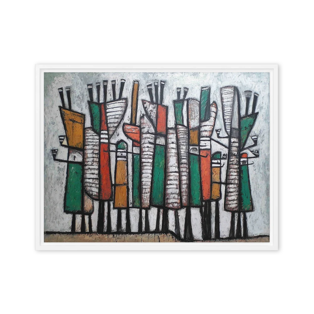 Abstract Figures in Row | Art Print