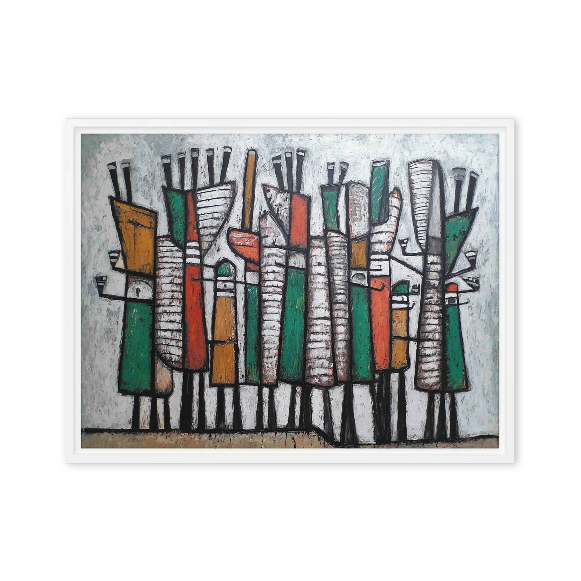 Abstract Figures in Row | Art Print
