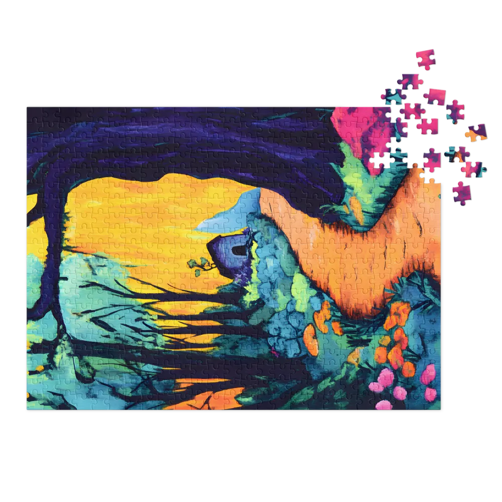 Whimsical Forest Path to Home 
 Jigsaw Puzzle
