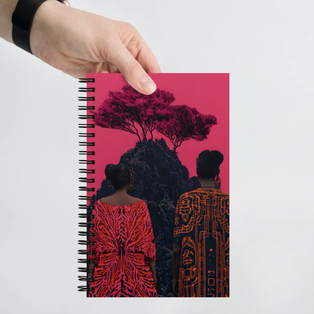 Afrofuturistic Mountain Ascent 
 Spiral Notebook | 140 pages