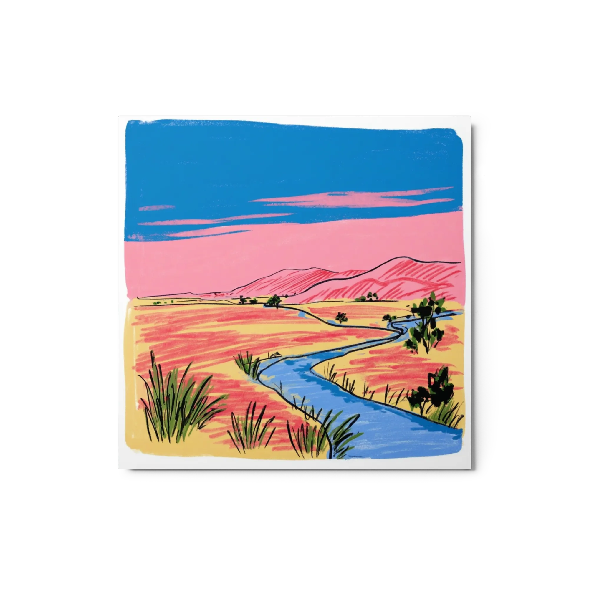 Winding Desert River