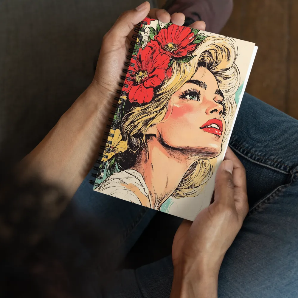 Floral Pop Portrait 
 Spiral Notebook | 140 pages