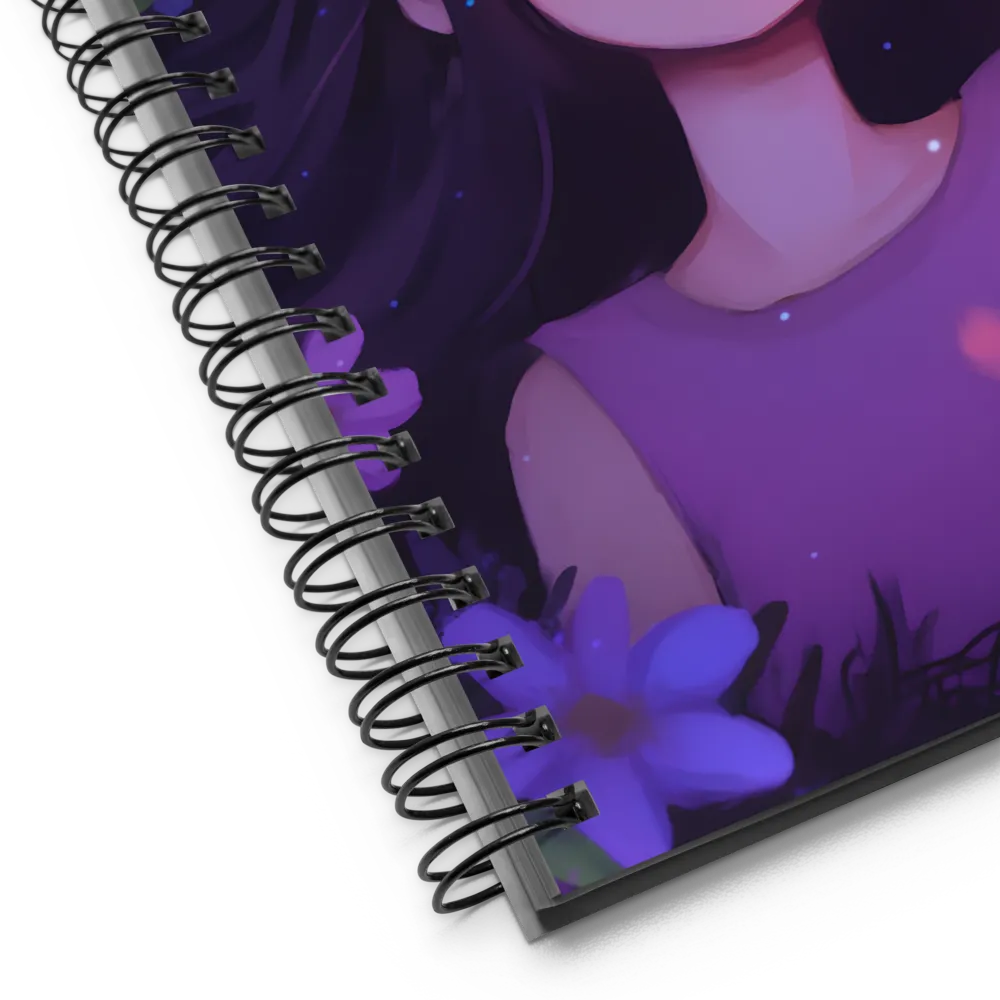Dreamy Floral Girl 
 Spiral Notebook | 140 pages