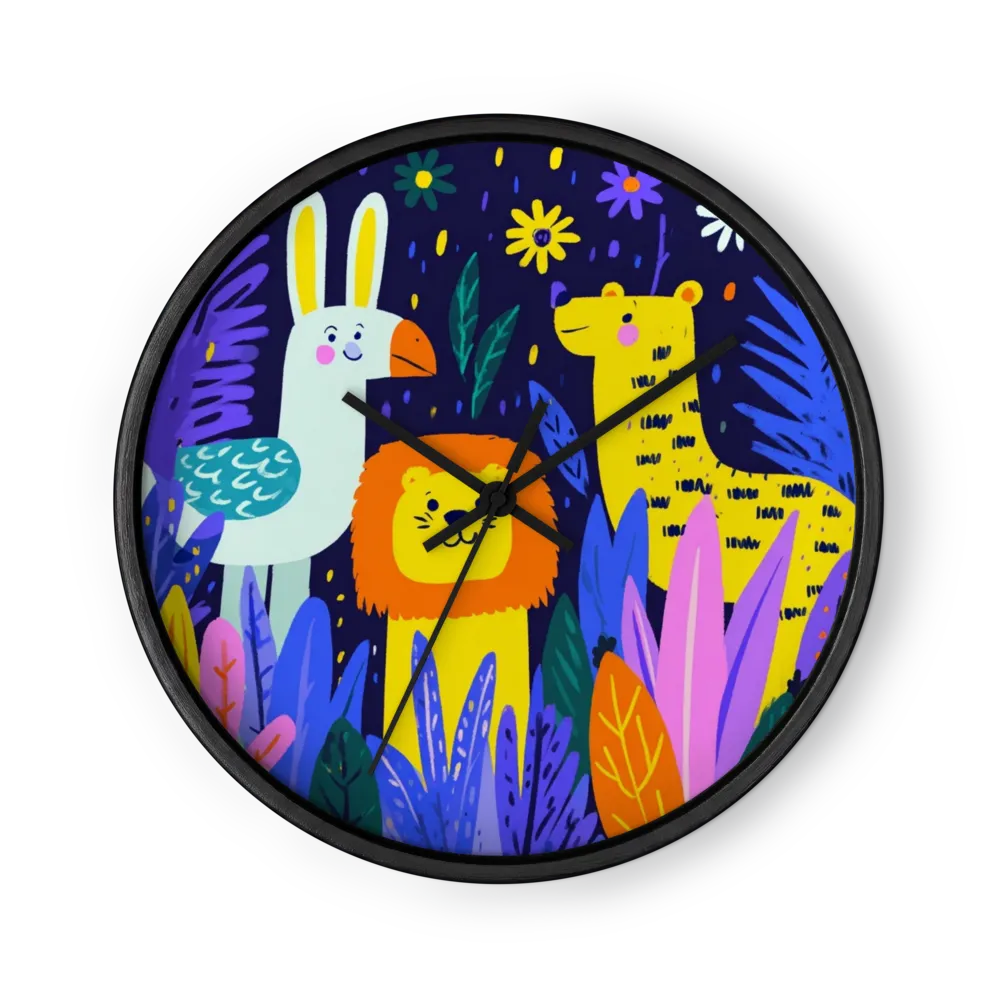 Whimsical Jungle Friends | Wall Clock