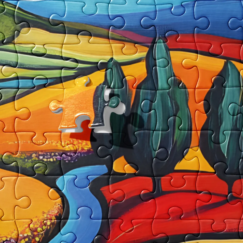 Tuscan Fields of Color 
 Jigsaw Puzzle