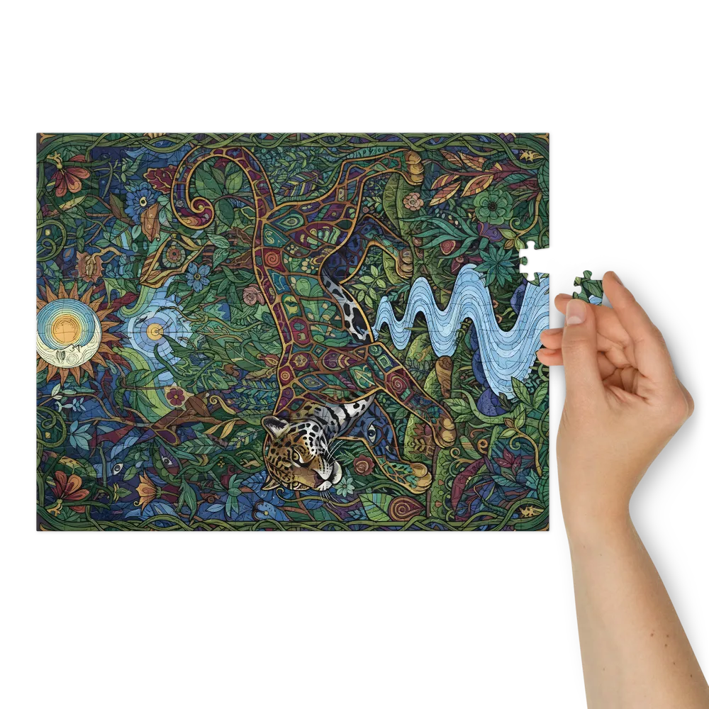 Stained-Glass Jaguar | Jigsaw Puzzles