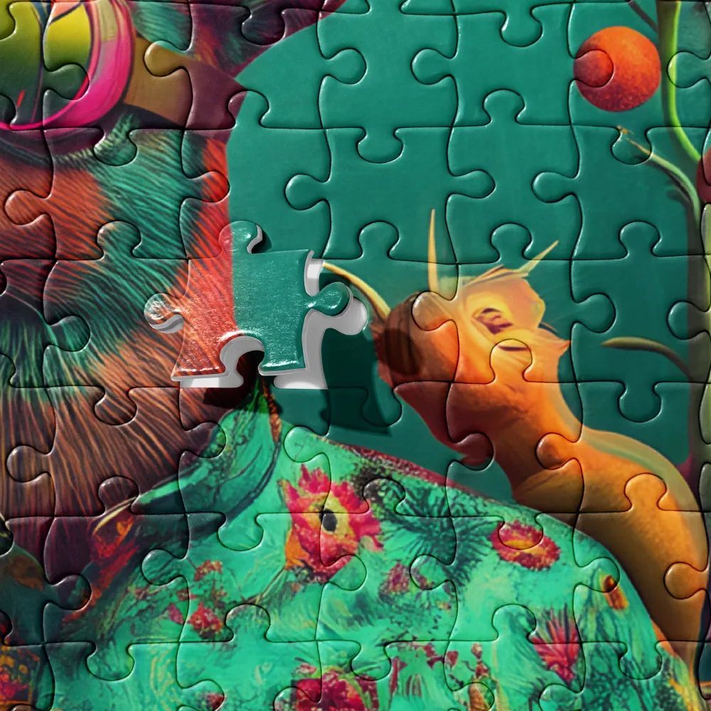 The Floral Stag 
 Jigsaw Puzzle