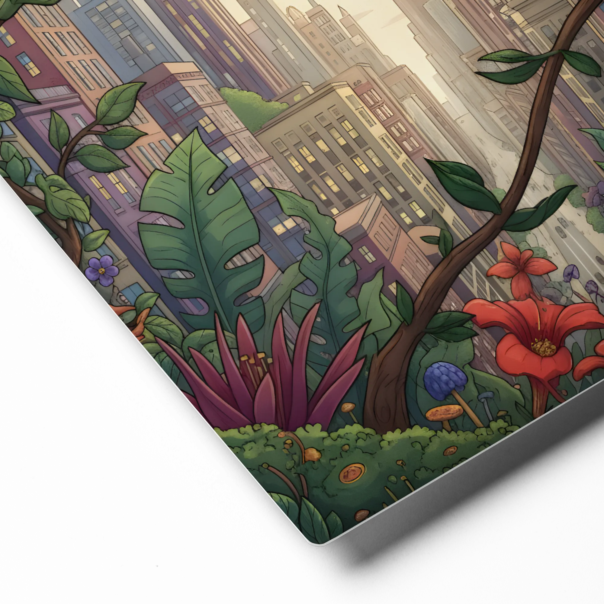Concrete Jungle Nectar 
 Poster with White Frame | 18″x 24″