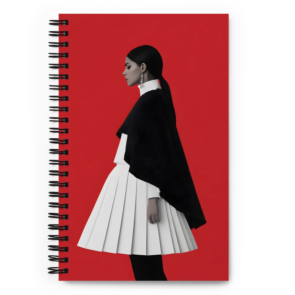 Red Contrast Profile 
 Spiral Notebook | 140 pages