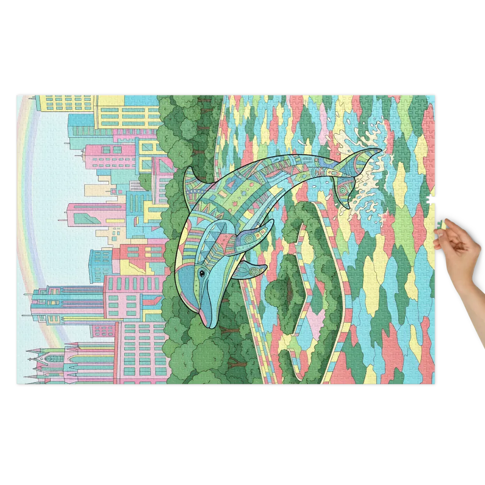 Pastel Dolphin Park | Jigsaw Puzzles