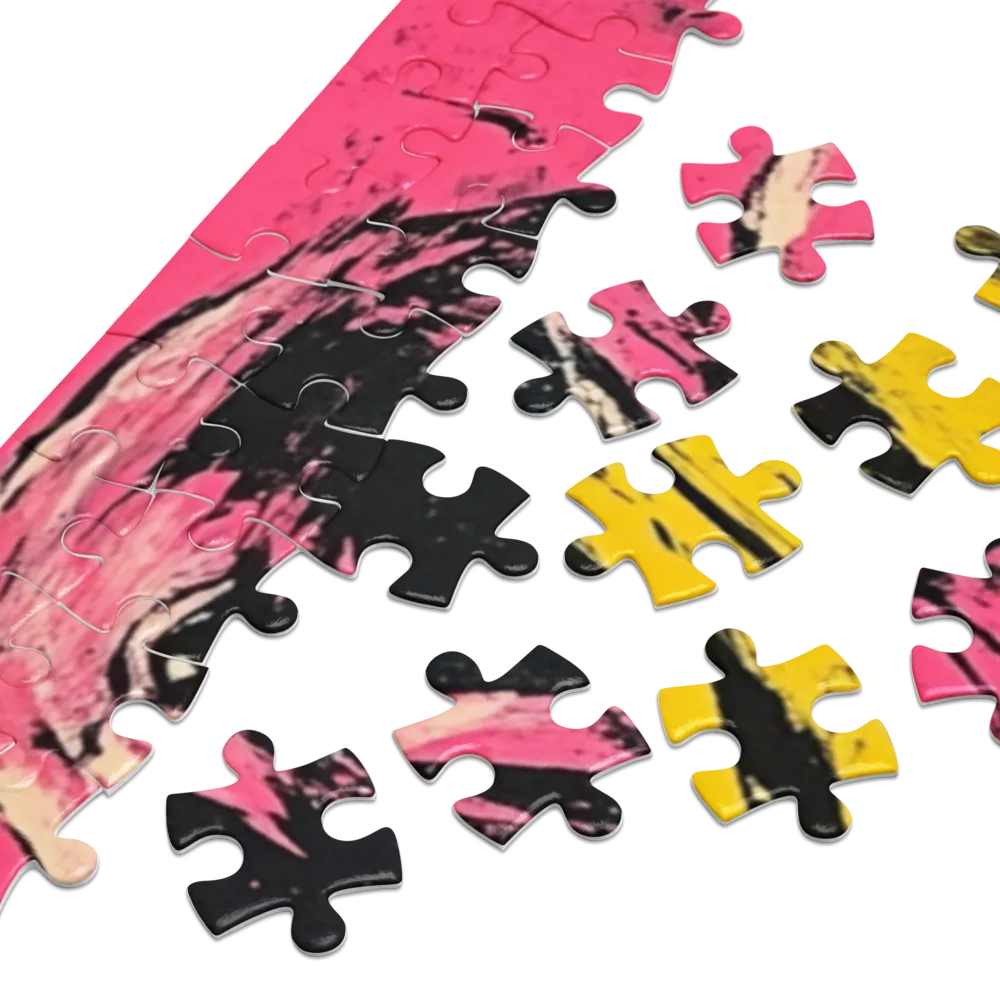 Pop Art Flamingos 
 Jigsaw Puzzle in Tin Box