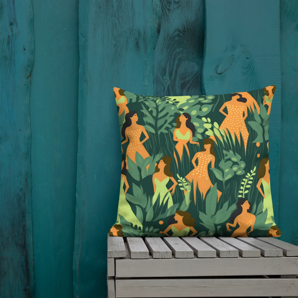 Playful Harmony in Patterns | Pillow Case | 22″×22″