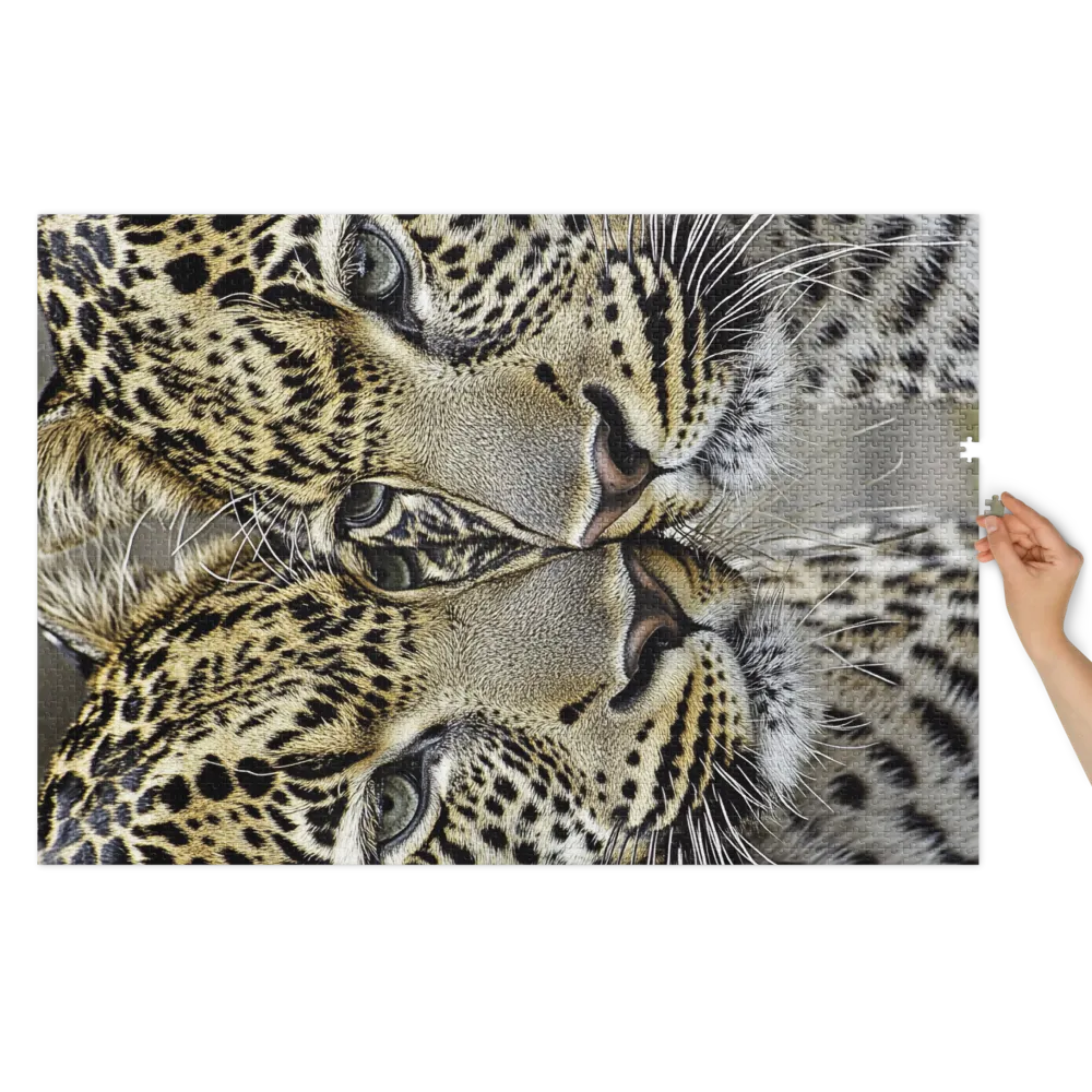 O Olhar Simétrico do Leopardo 
 Puzzle em caixa de metal