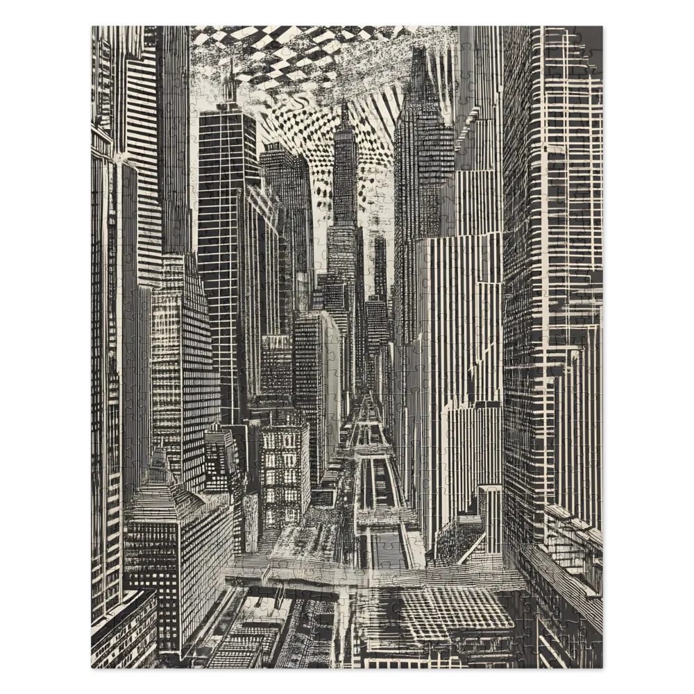 Urban Optical Illusion 
 Jigsaw Puzzle in Tin Box