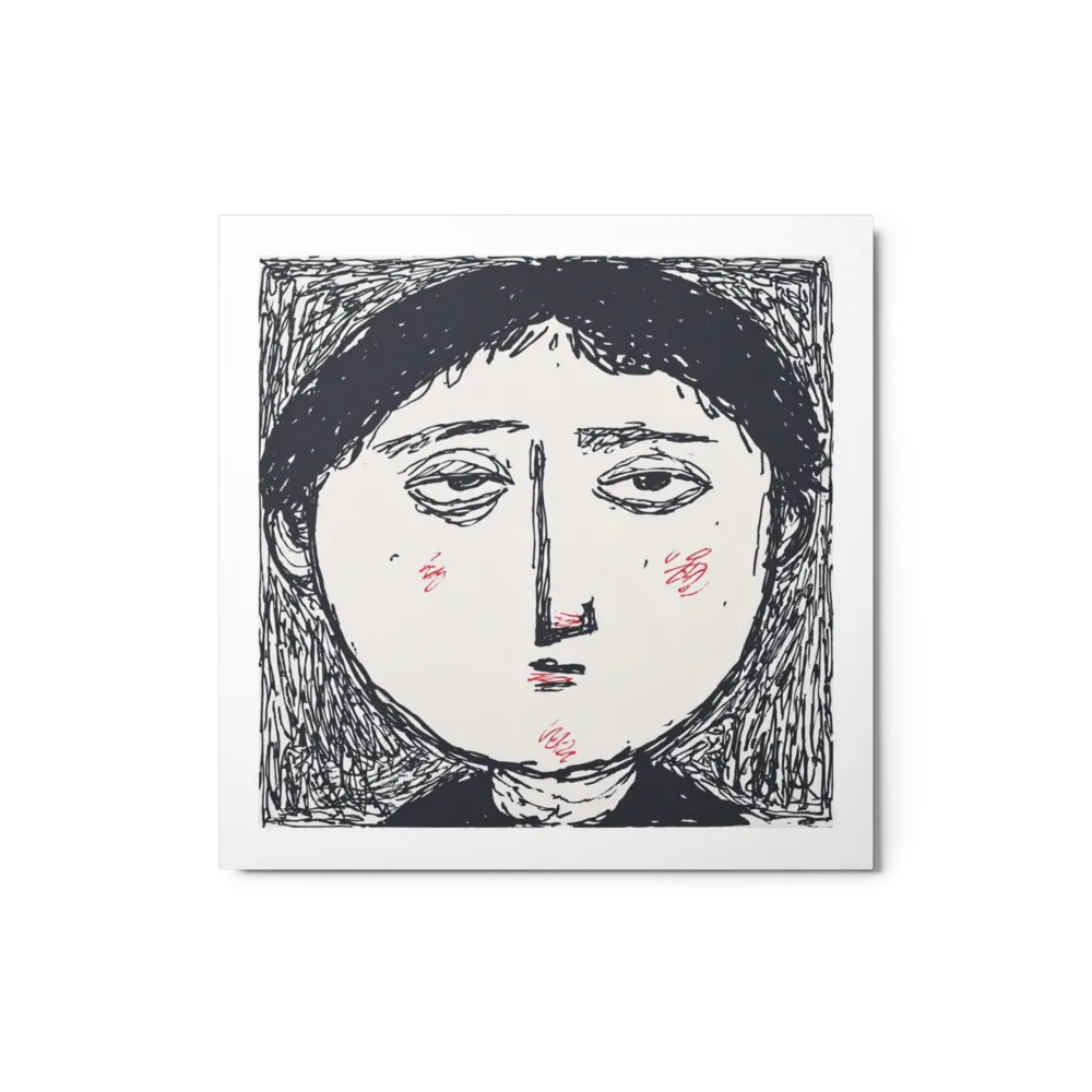 Expressionist Portrait in Black and Red