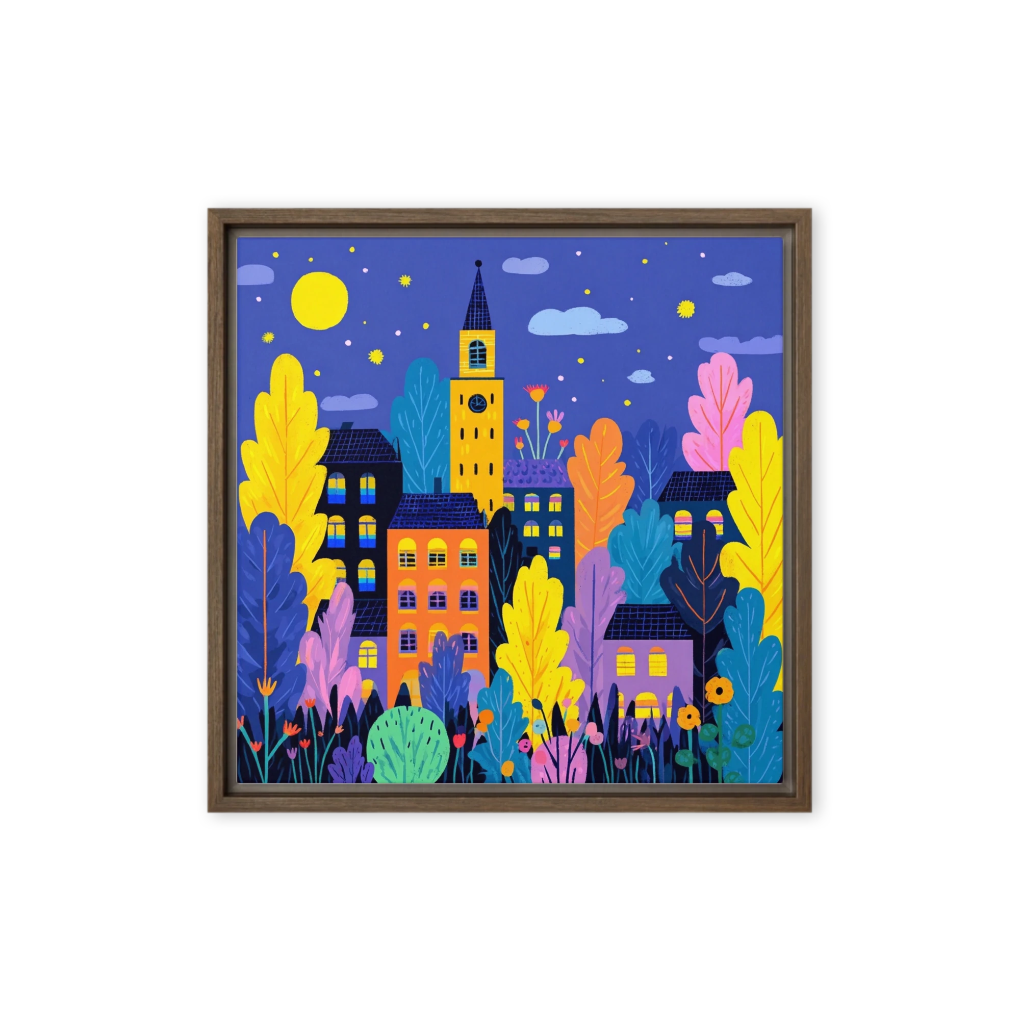 Starry Night Town | Art Print