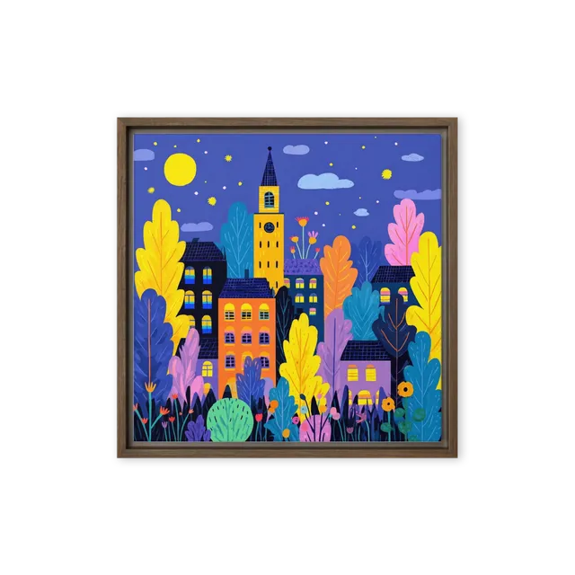 Starry Night Town | Art Print
