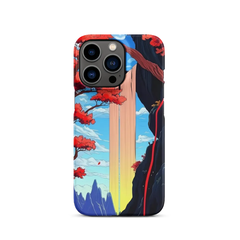 Waterfall in a Mountain Landscape | Phone Case