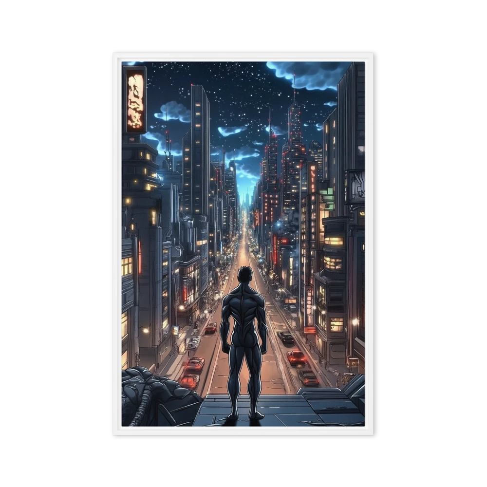 Guardian of the Neon Metropolis | Art Print