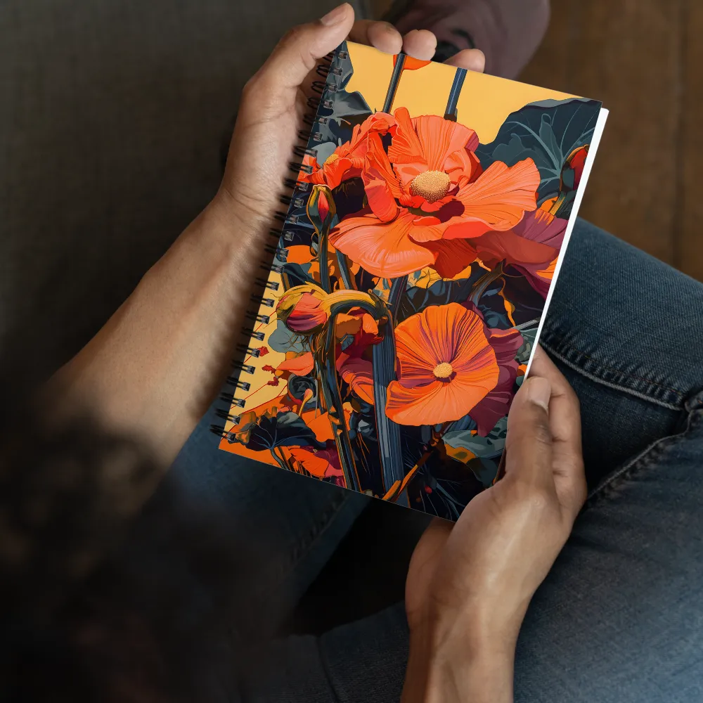 Vibrant Poppy Bloom 
 Spiral Notebook | 140 pages