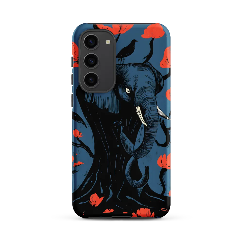 Elephant with Flowers and Birds