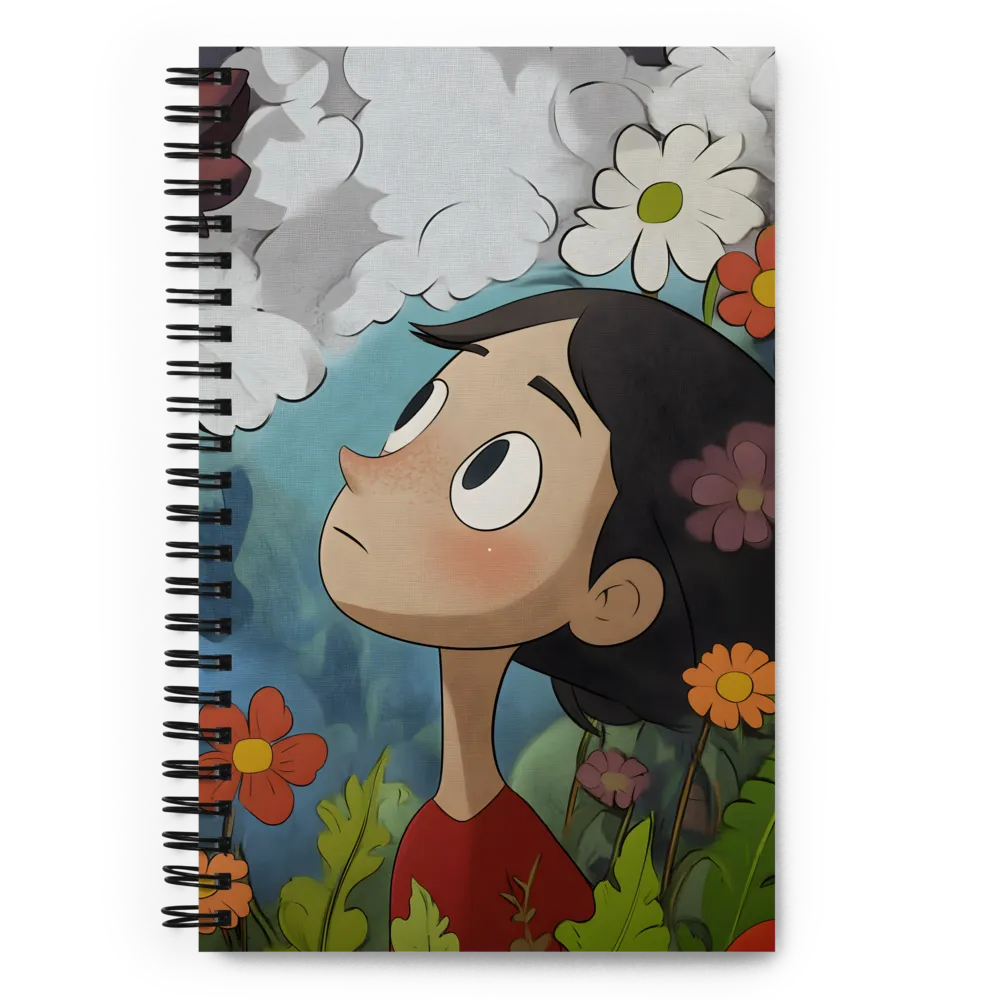 Curious Gaze Amidst Flora 
 Spiral Notebook | 140 pages