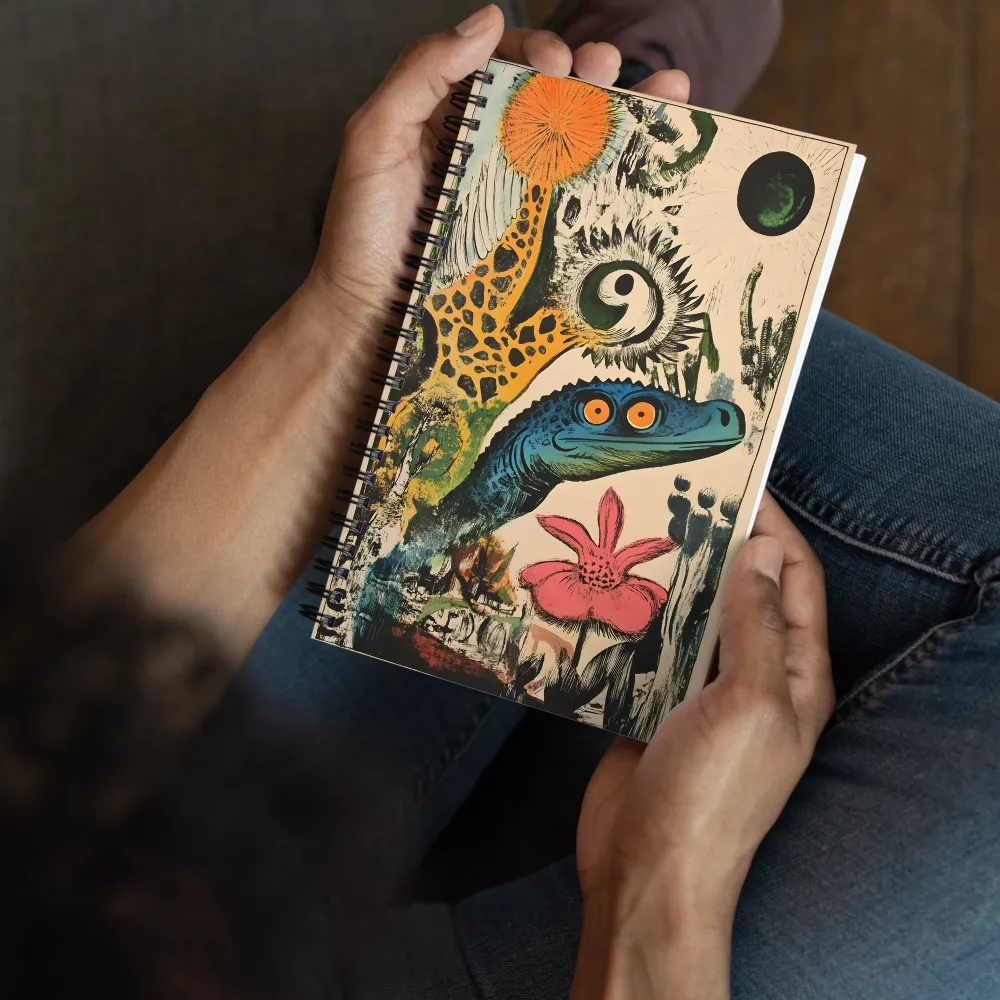 Surreal Dino Blossom 
 Spiral Notebook | 140 pages
