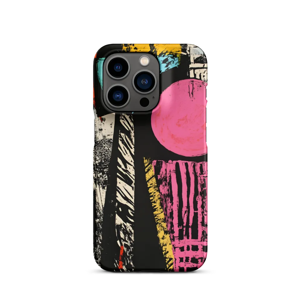 Geometric Harmony in Pink and Black | Phone Case
