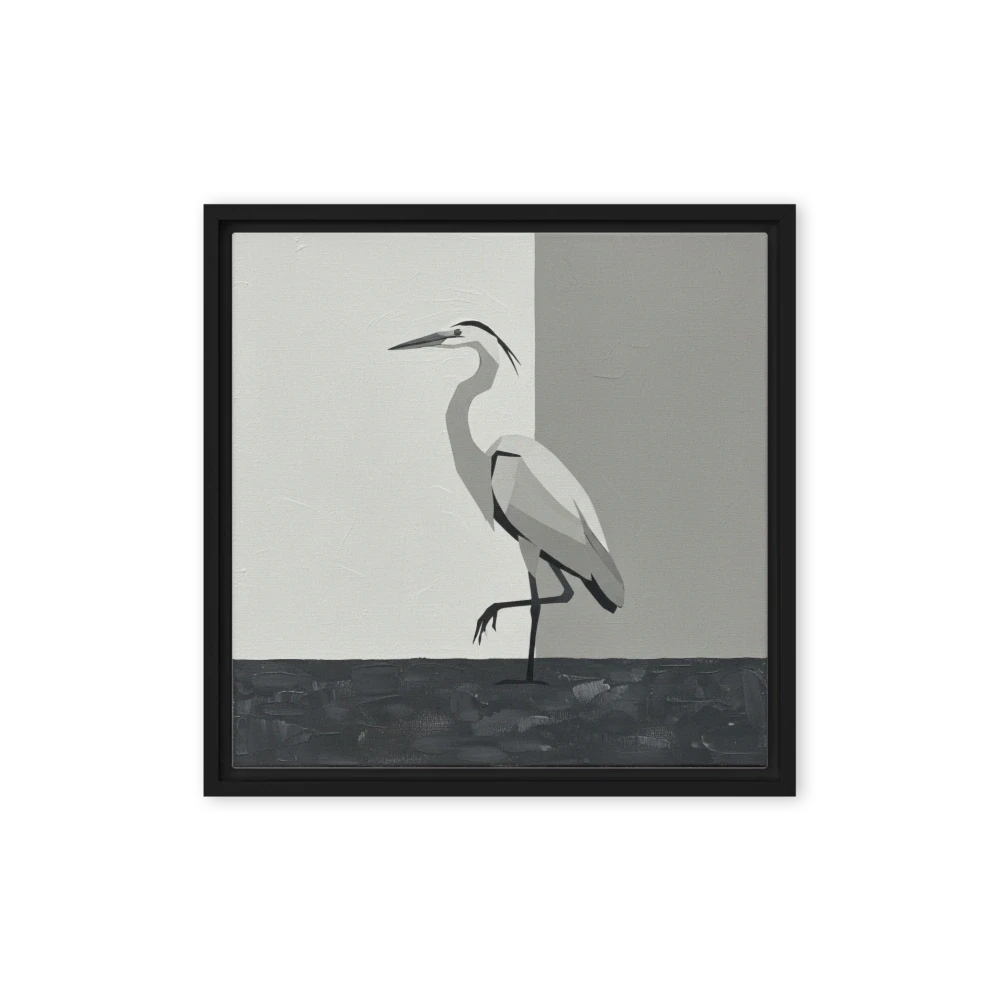 Grayscale Heron