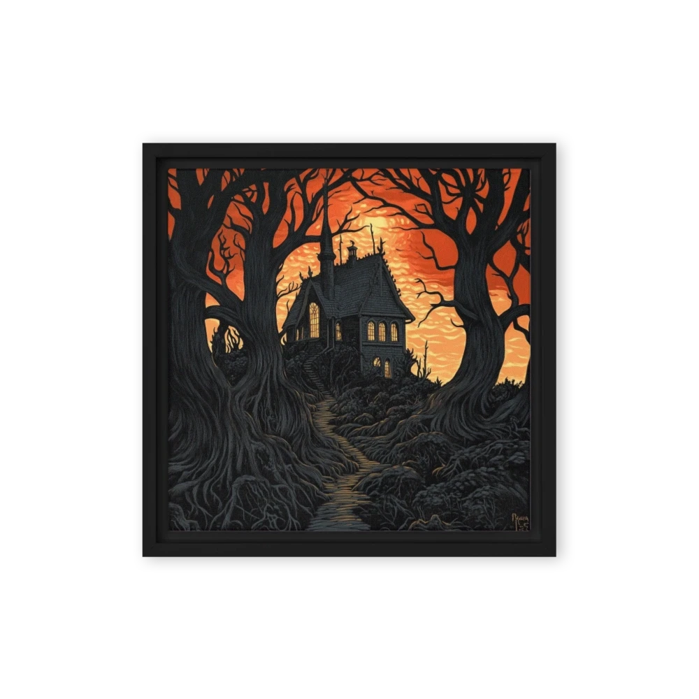 Gothic House in Dark Forest