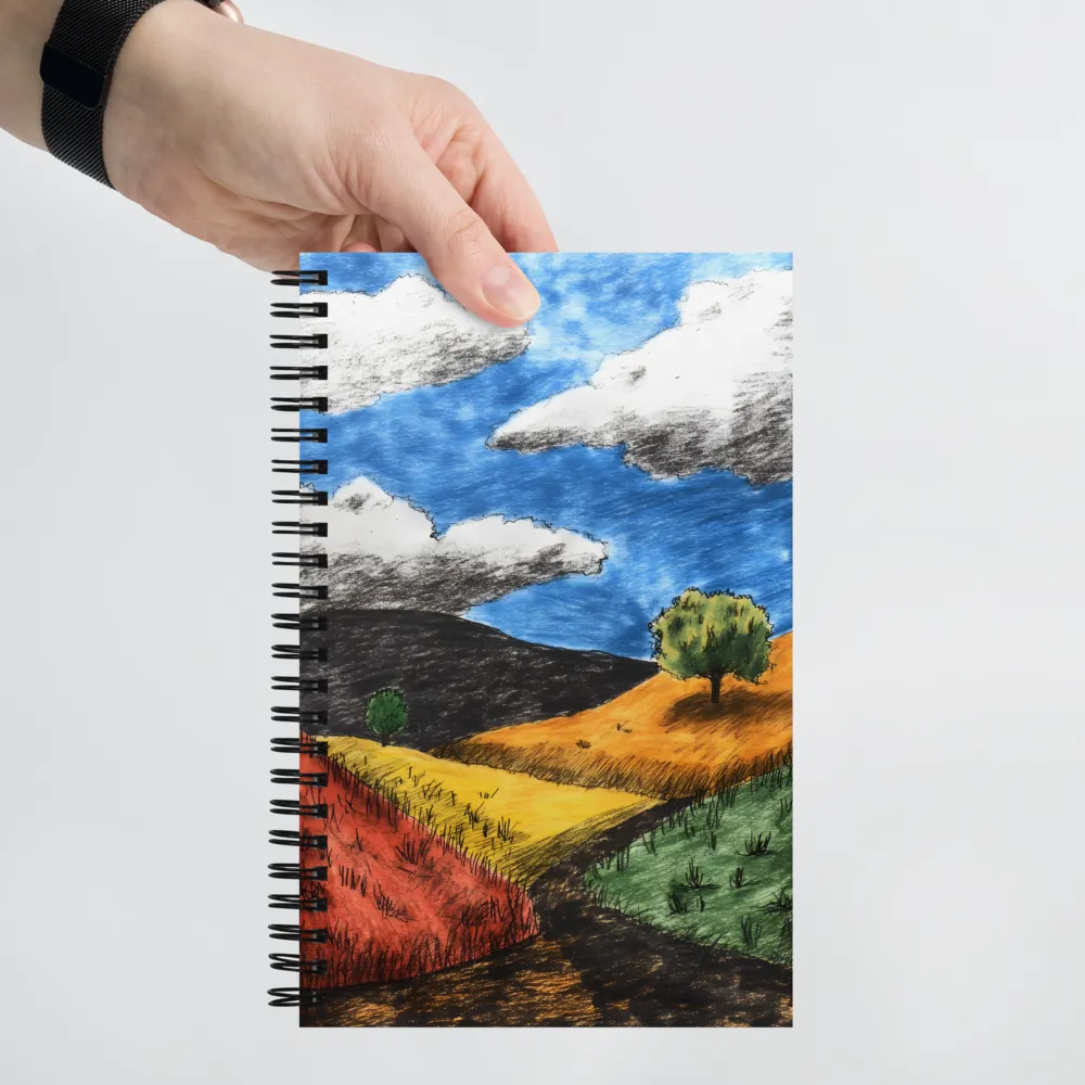 Colorful Hills Landscape 
 Spiral Notebook | 140 pages
