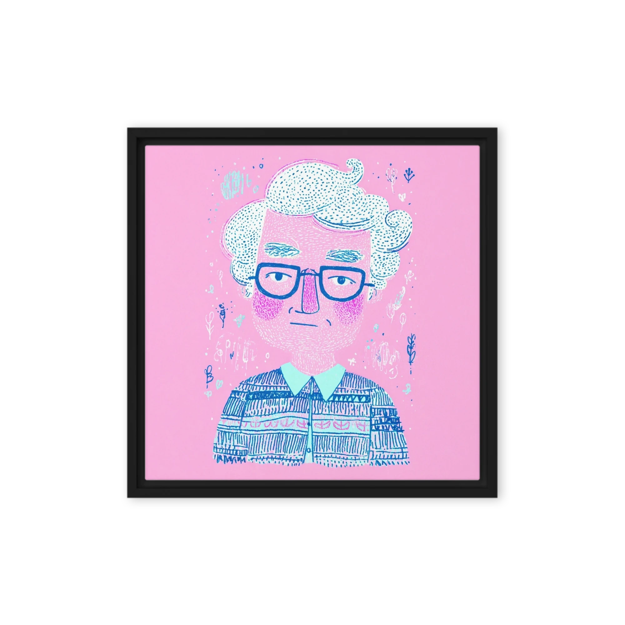 Spectacled Pink Portrait | Art Print