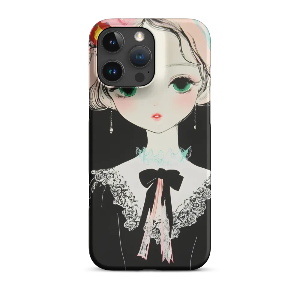 Portrait of a Female Figure with Floral Headpiece | Phone Case