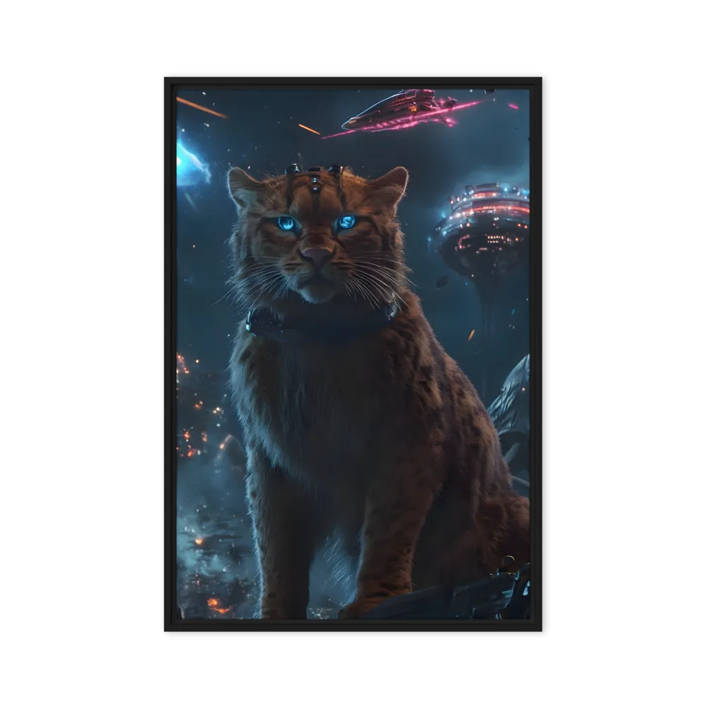 Cybernetic Cat in Space 
 Canvas | 12″x 18″