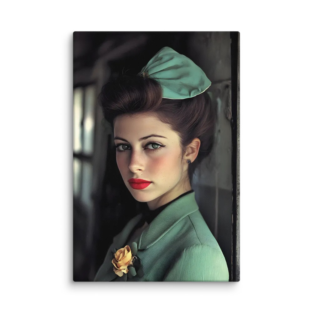 Retro Gaze 
 Canvas with White Frame