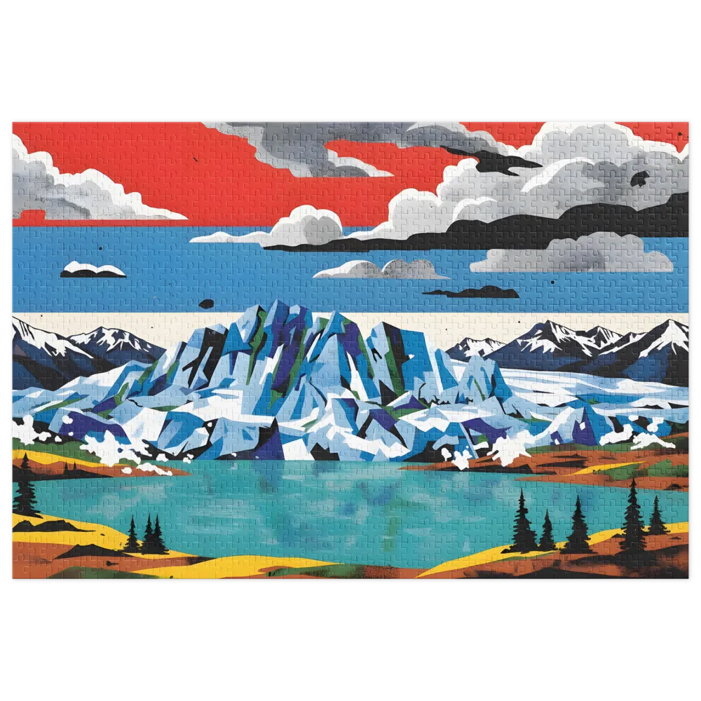 Lago Glaciale Alpino 
 Puzzle in scatola di metallo