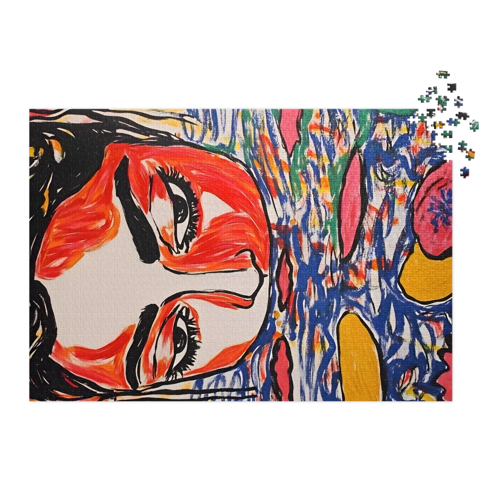 Portrait of Woman with Water Lilies | Jigsaw Puzzle (252/520 pieces)