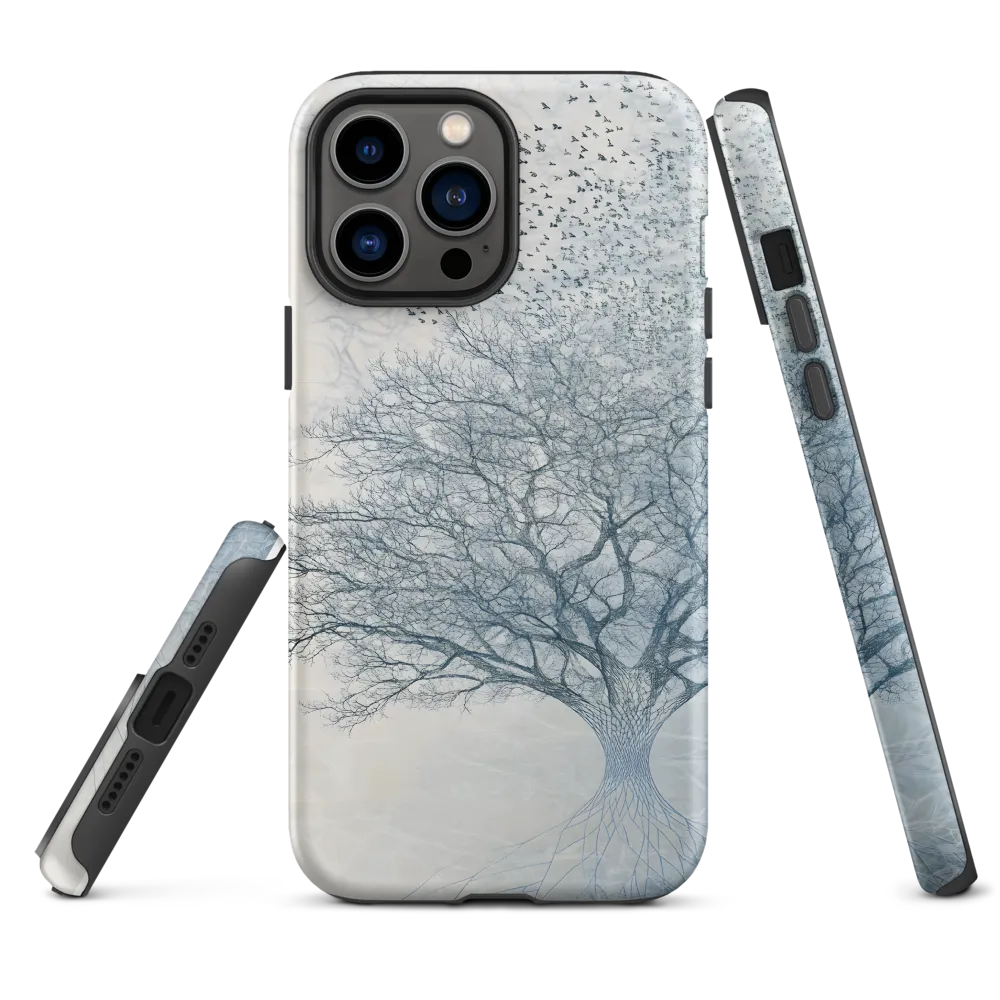 Tree and Birds Digital Art | Phone Case