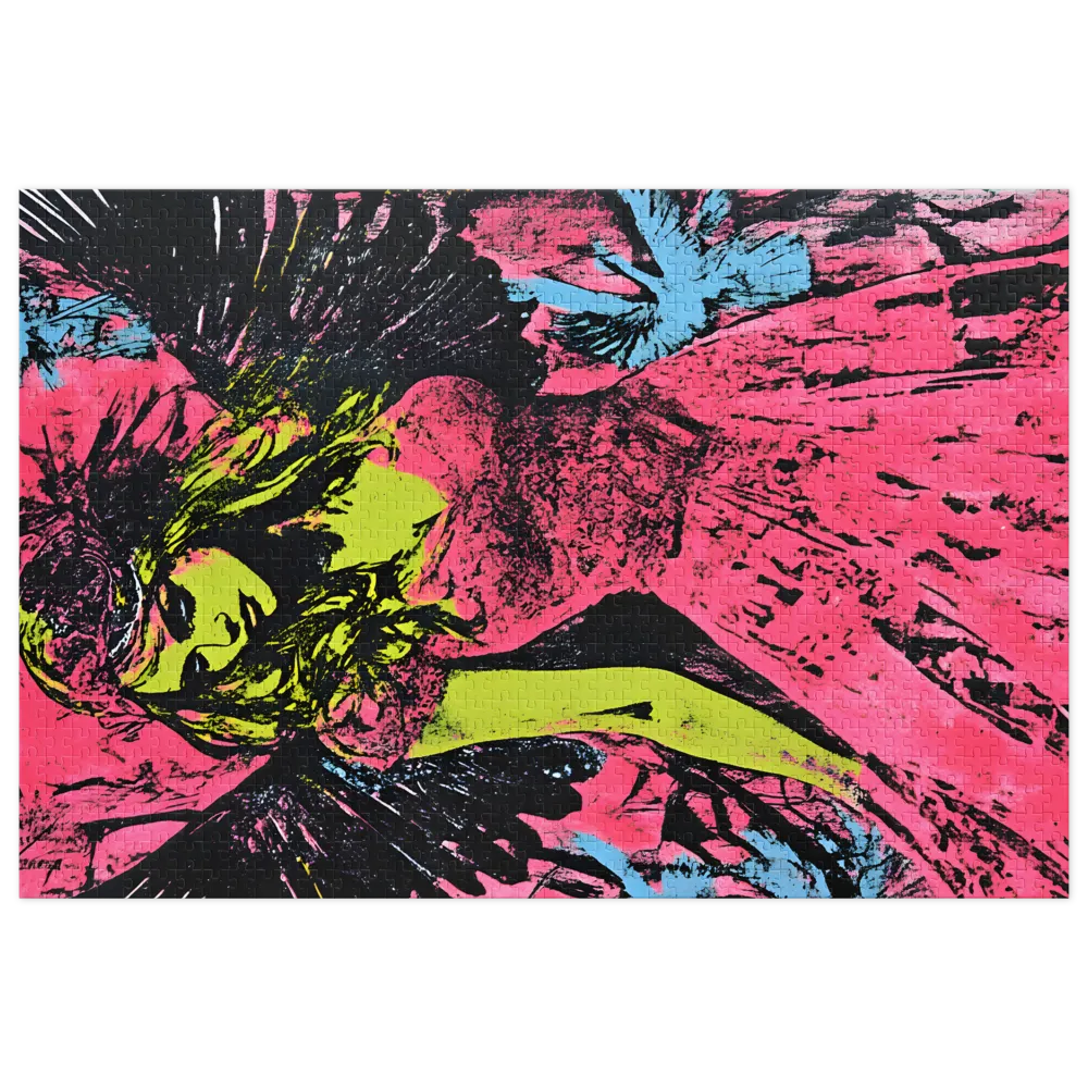 Anjo Neon 
 Puzzle em caixa de metal