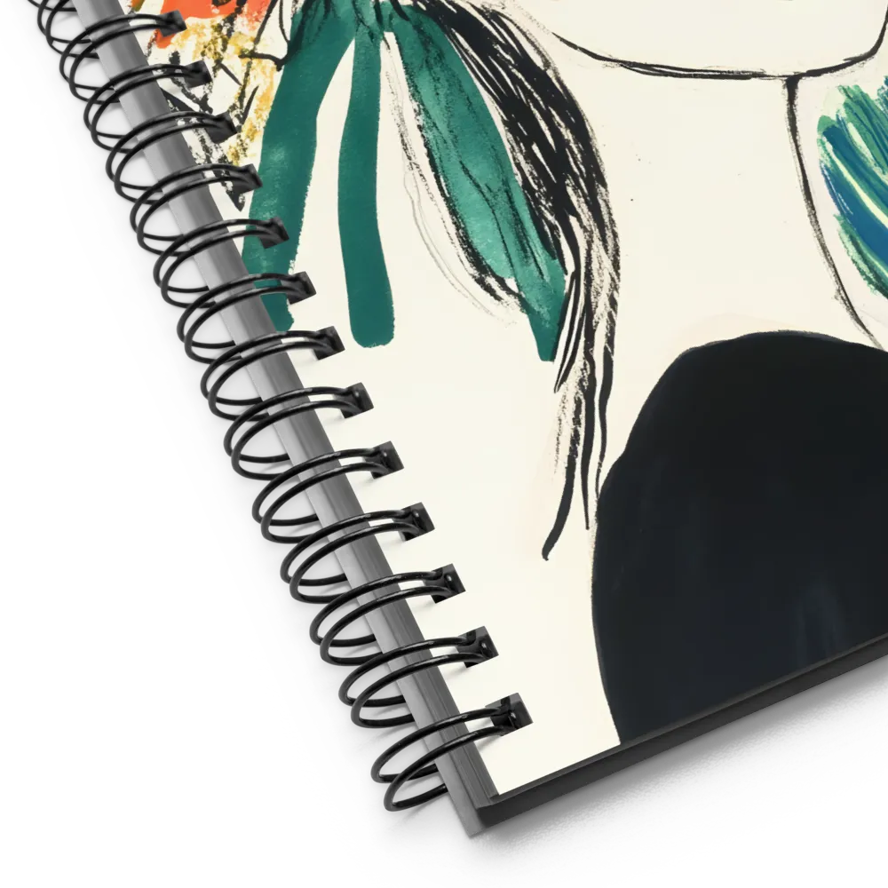 Floral Headdress Portrait 
 Spiral Notebook | 140 pages