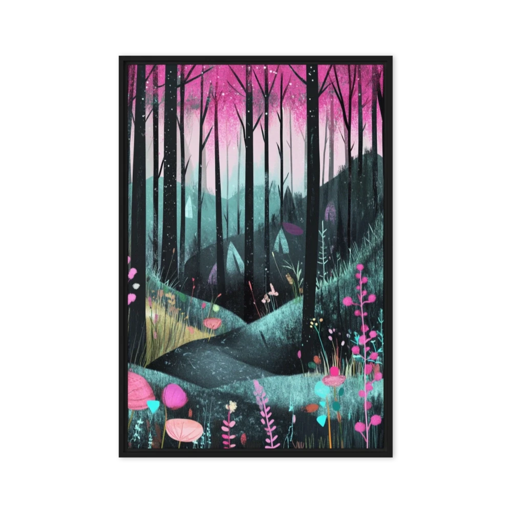 Serene Forest Landscape Illustration