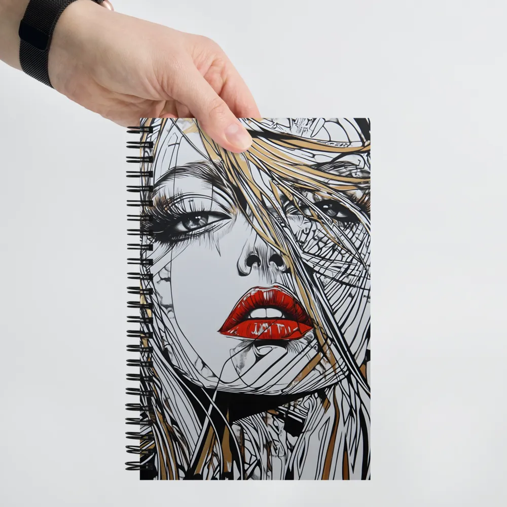 Abstract Pop Art Woman Portrait 
 Spiral Notebook | 140 pages
