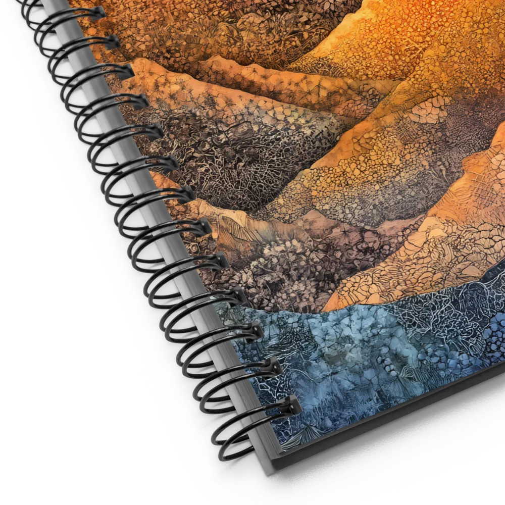 Luminous Textured Mountains 
 Spiral Notebook | 140 pages