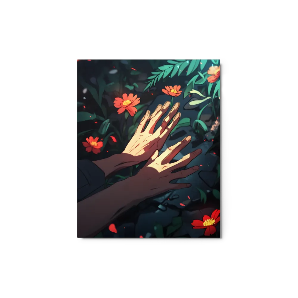 Embrace of Light and Nature 
 Poster with White Frame | 16″x 16″