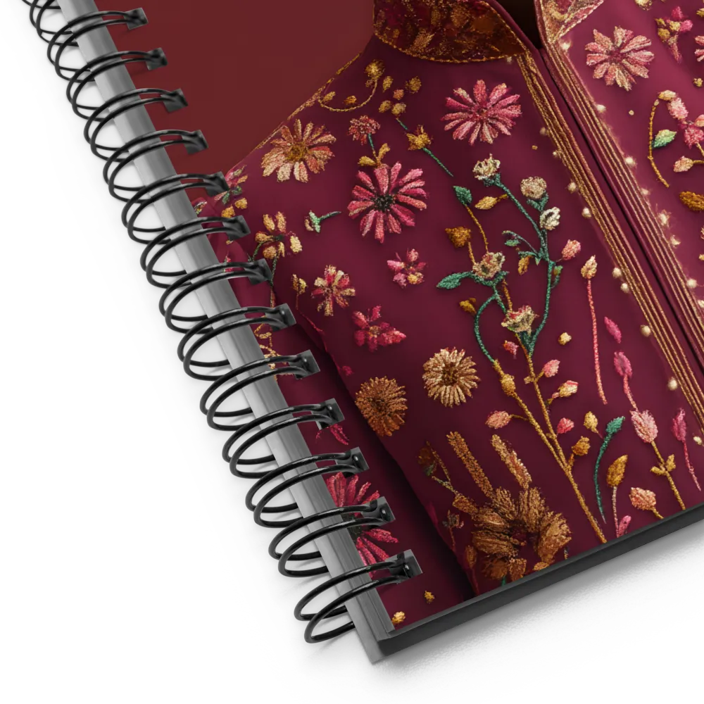 Regal Floral Embroidery 
 Spiral Notebook | 140 pages