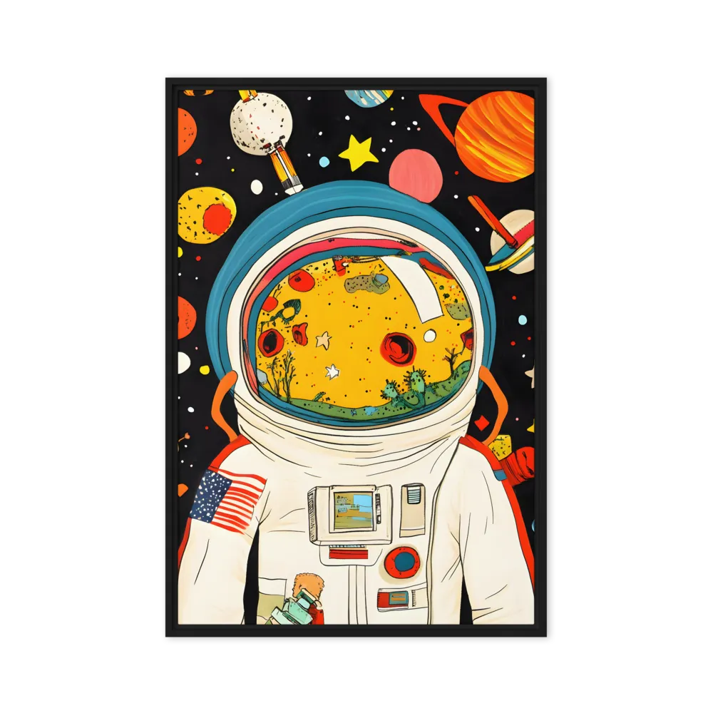 Astronaut's Cosmic Reflection 
 Canvas | 20″x 30″
