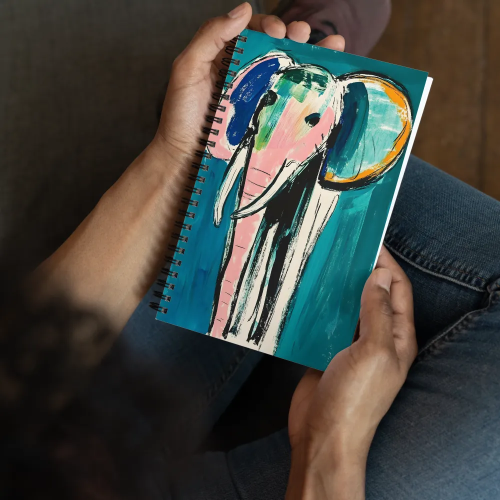 Playful Elephant Abstract 
 Spiral Notebook | 140 pages