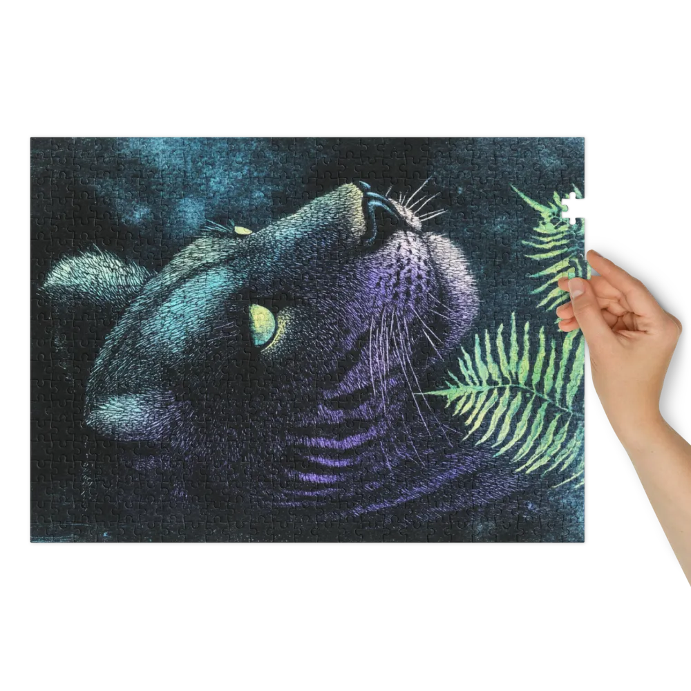 Olhar Enigmático de Pantera 
 Puzzle em caixa de metal
