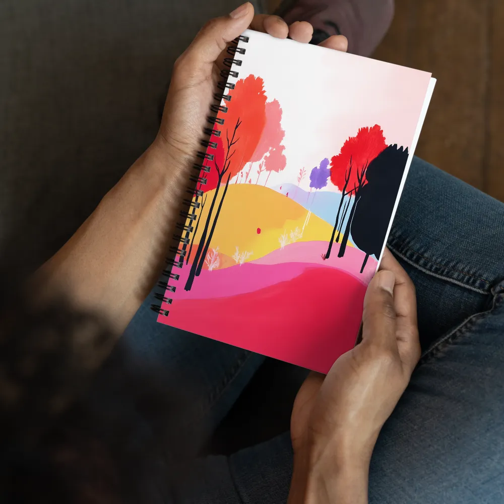 Colorful Abstract Landscape 
 Spiral Notebook | 140 pages